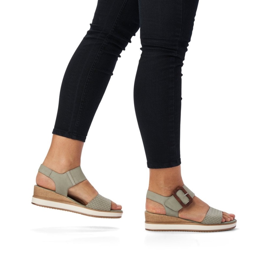 Rieker Remonte D6453 Damen Sandalen Grün