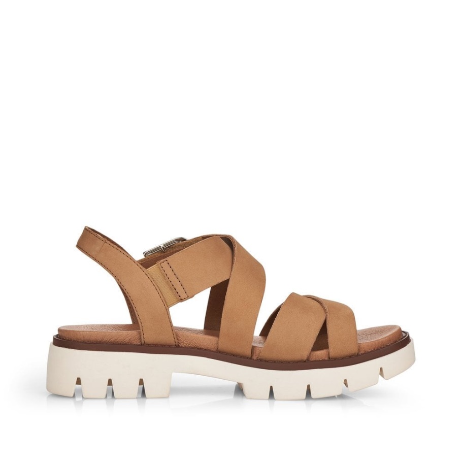 Rieker Remonte D7951 Damen Sandalen Beige