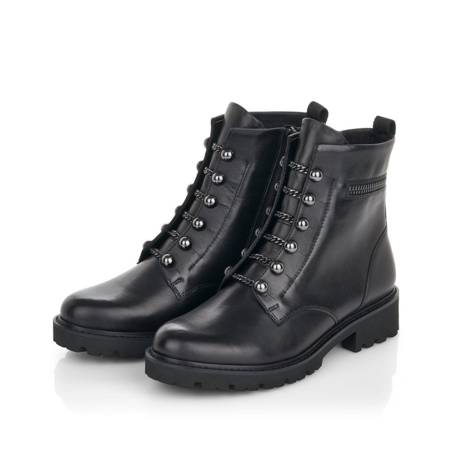 Rieker Remonte D8670 Damen Stiefel Schwarz