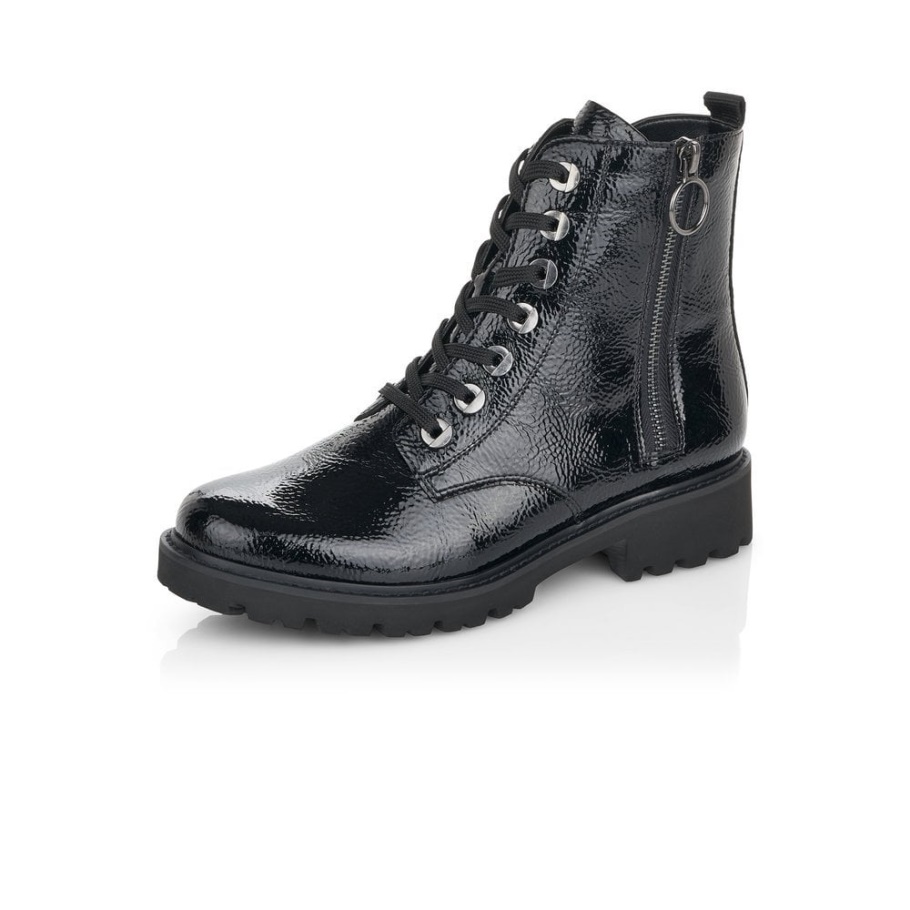 Rieker Remonte D8671 Damen Stiefel Schwarz