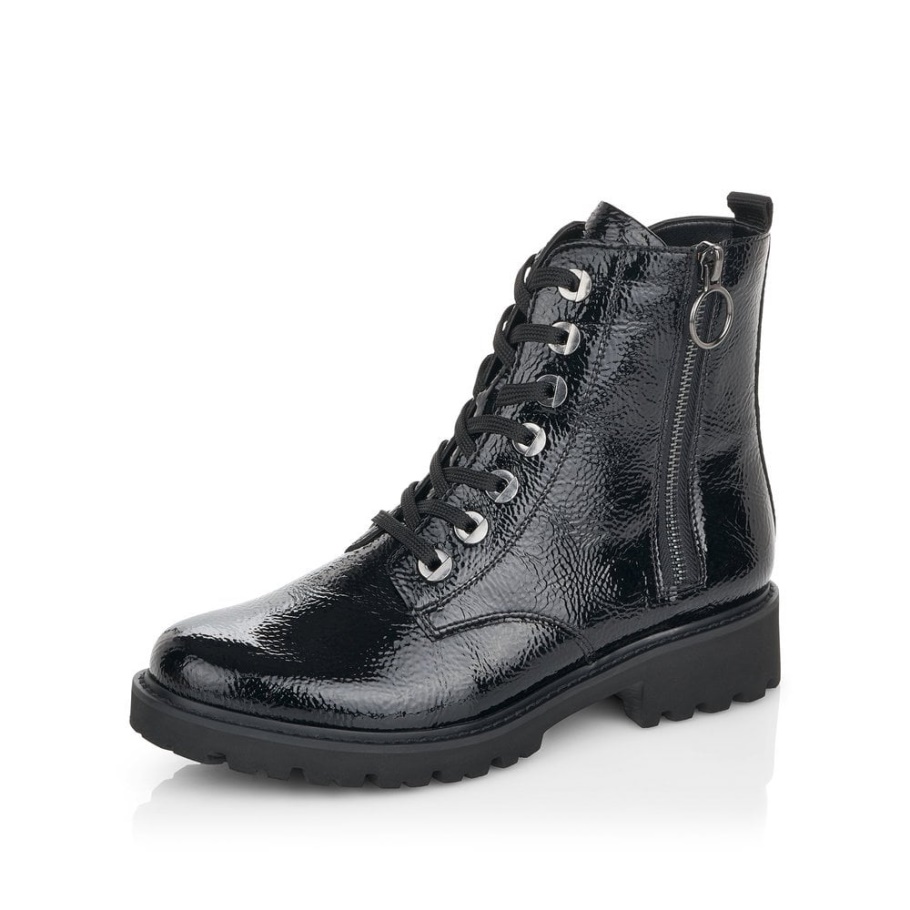Rieker Remonte D8671 Damen Stiefel Schwarz