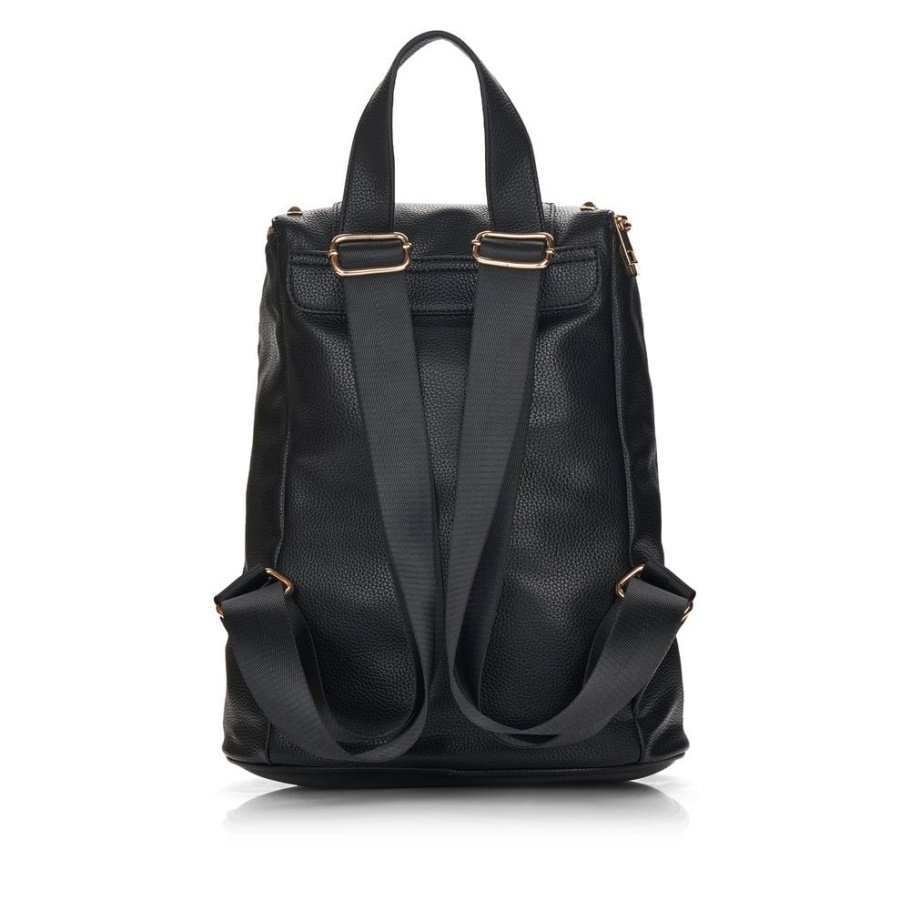 Rieker Remonte Q0521-00 Damen Schwarz Reißverschlusstasche Schwarz