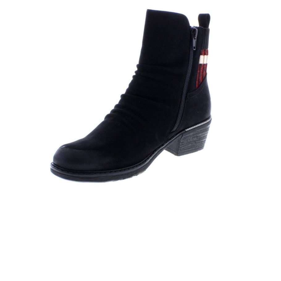 Rieker Remonte R1172-02 Schwarze Kombinationsstiefeletten Für Damen