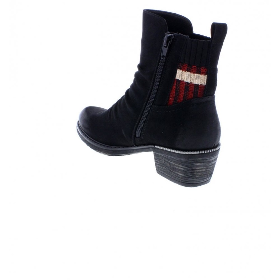 Rieker Remonte R1172-02 Schwarze Kombinationsstiefeletten Für Damen