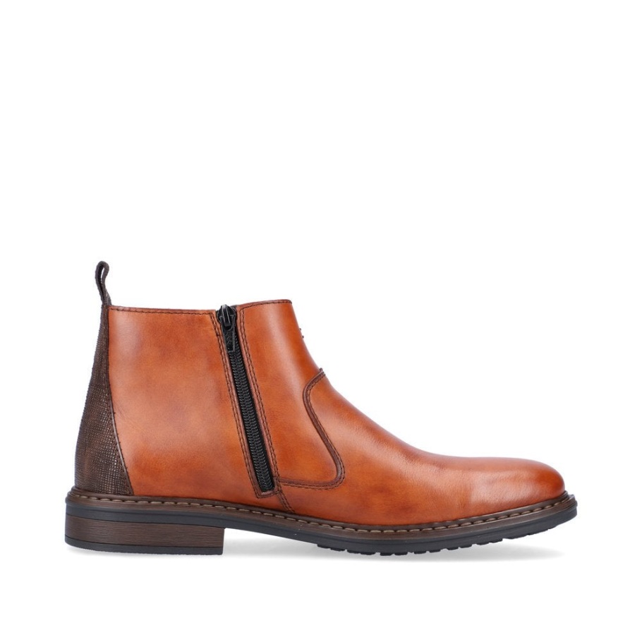 Rieker 17654 Herren Lederstiefel Braun