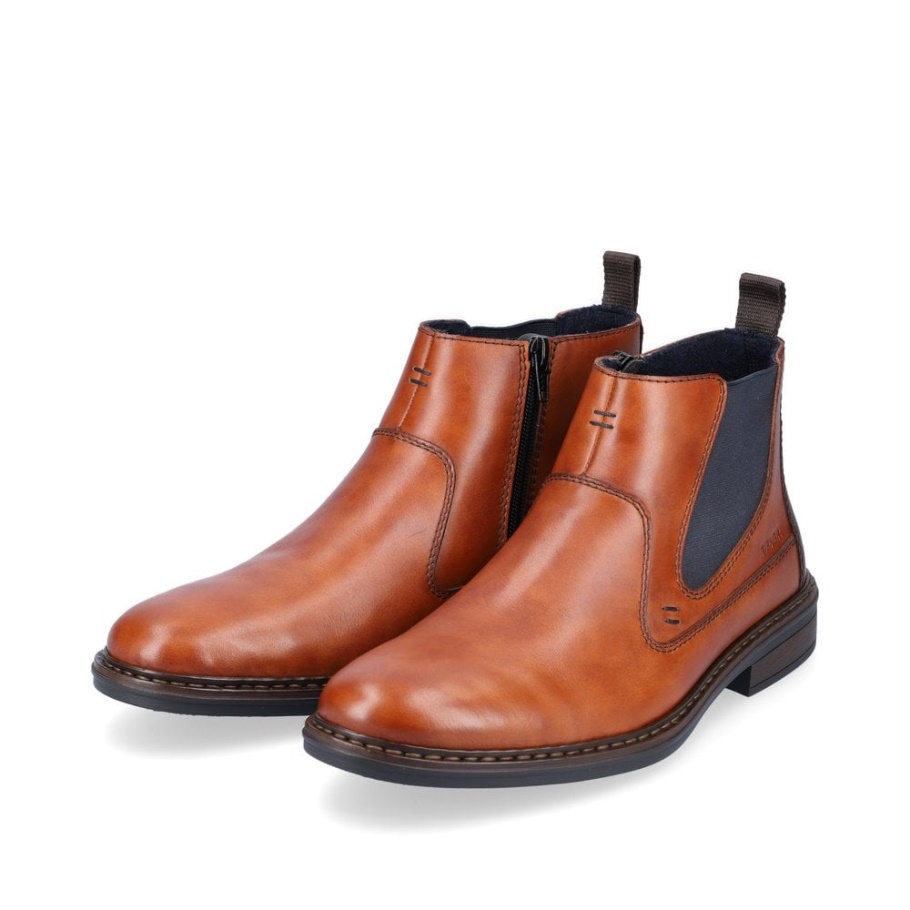 Rieker 17654 Herren Lederstiefel Braun
