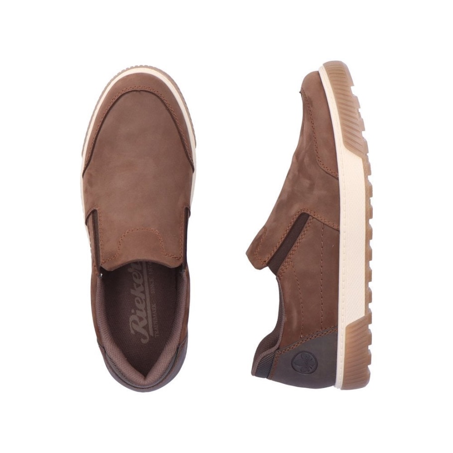 Rieker 18951 Herren-Slipper Braun