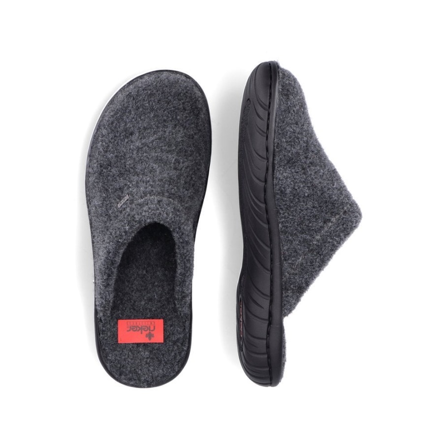 Rieker 26594 Herrenhausschuhe Grau