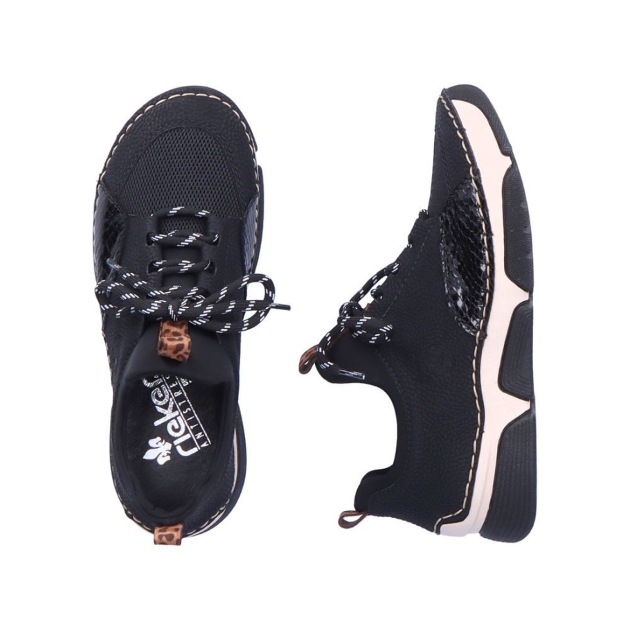 Rieker 45913 Damen Freizeitschuhe Schwarz