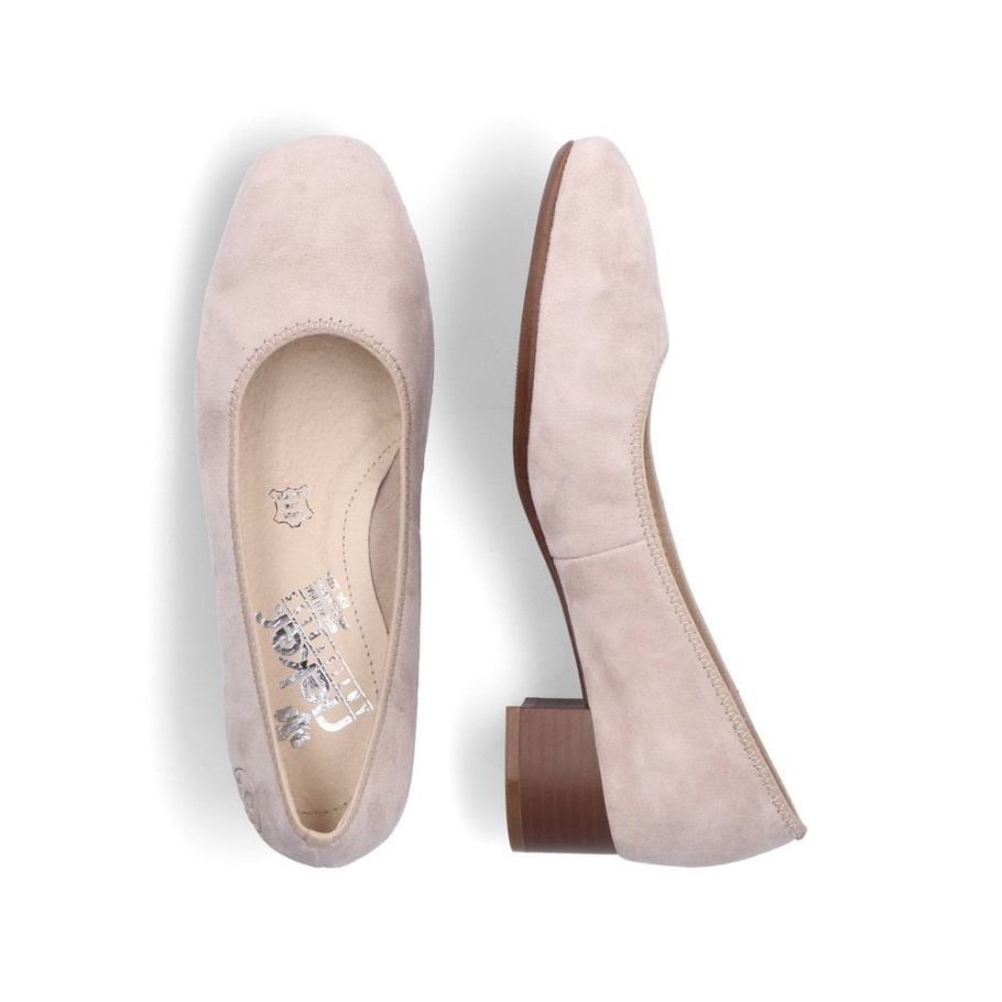 Rieker 49260 Damen Slipper Beige