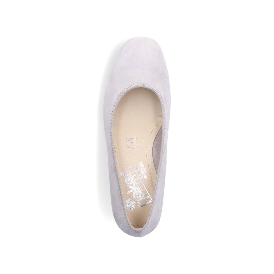 Rieker 49260 Damen Slipper Grau