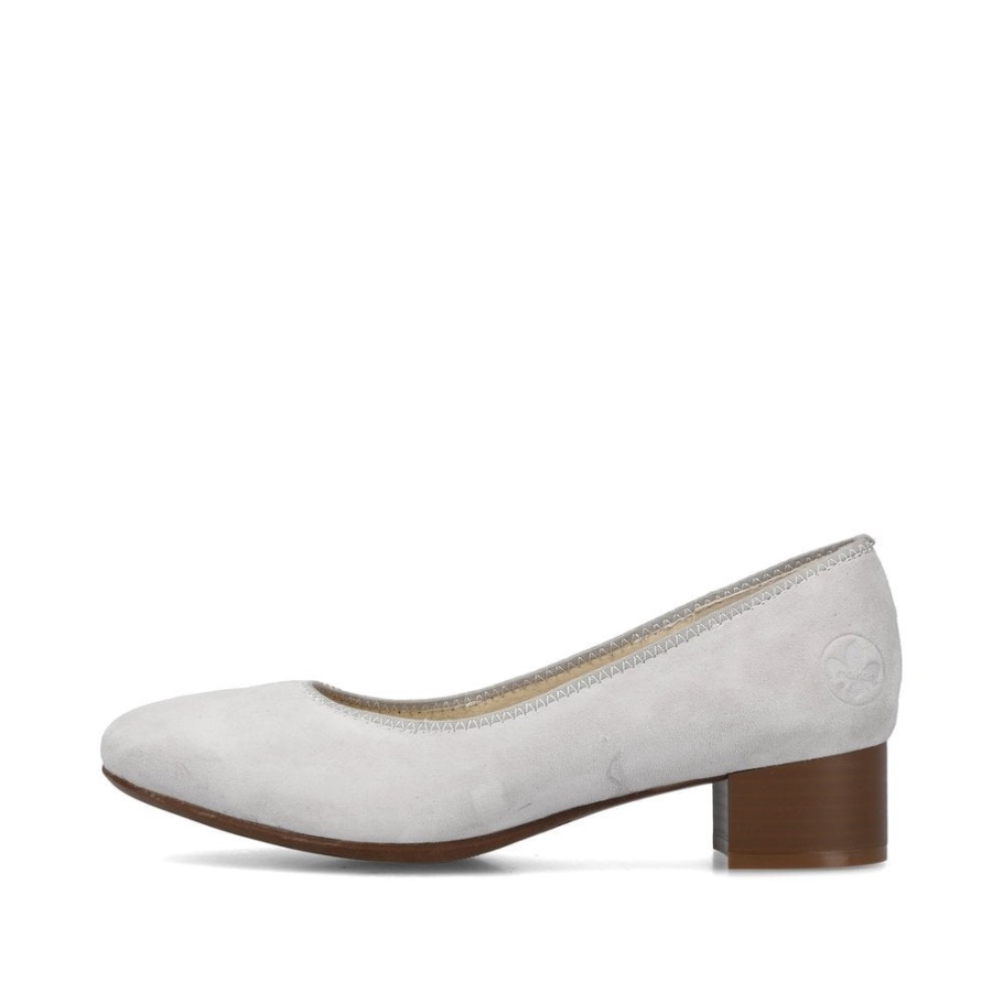 Rieker 49260 Damen Slipper Grau