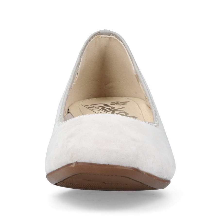 Rieker 49260 Damen Slipper Grau