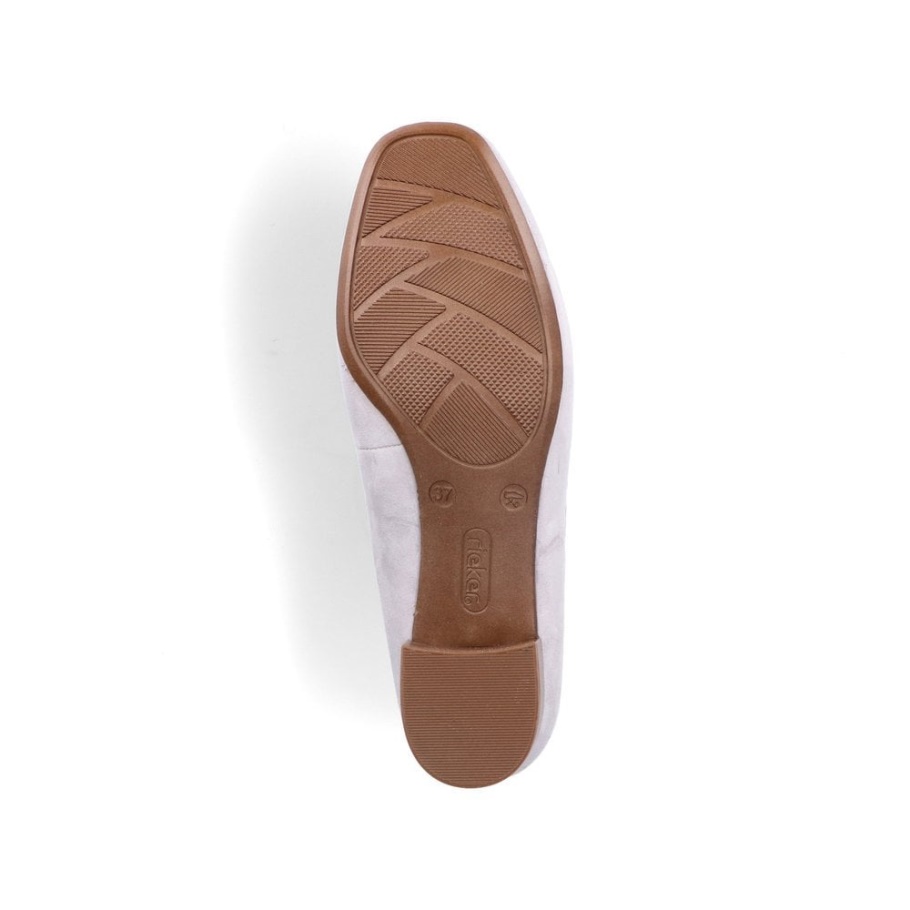 Rieker 49260 Damen Slipper Grau