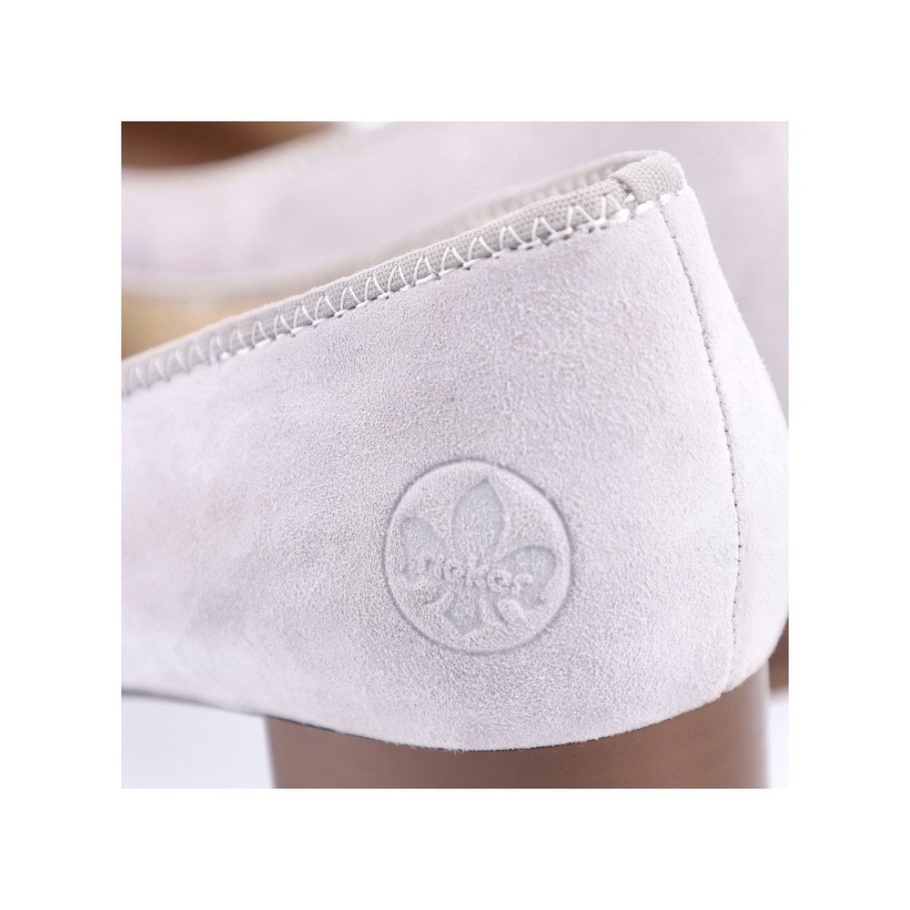 Rieker 49260 Damen Slipper Grau