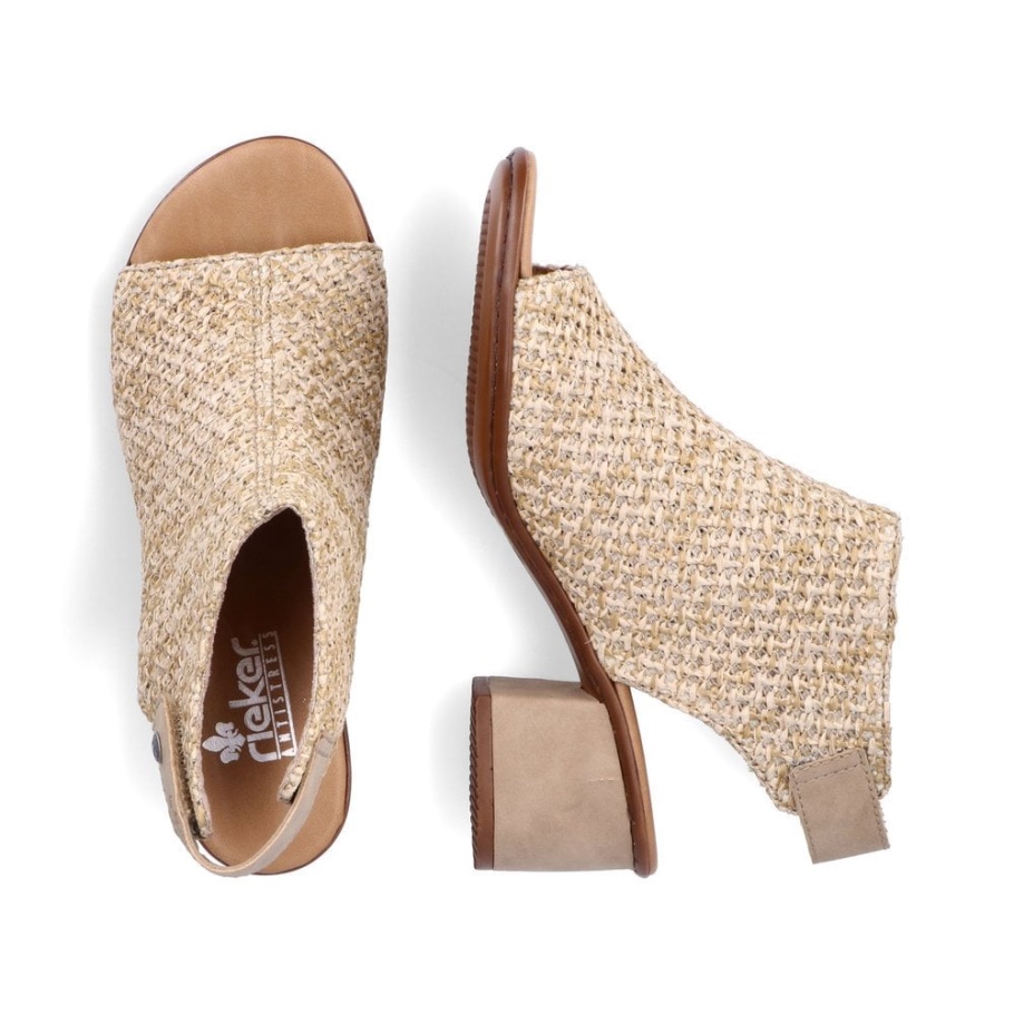 Rieker 64670 Damen Sandalen Beige