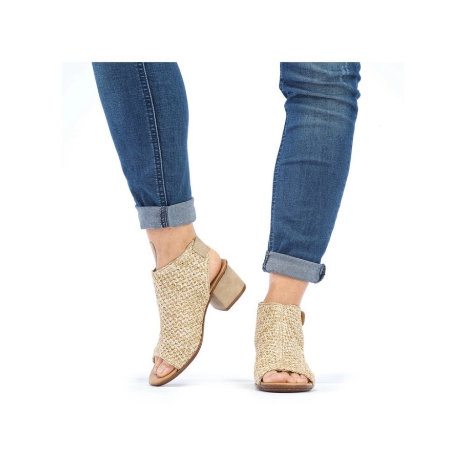 Rieker 64670 Damen Sandalen Beige