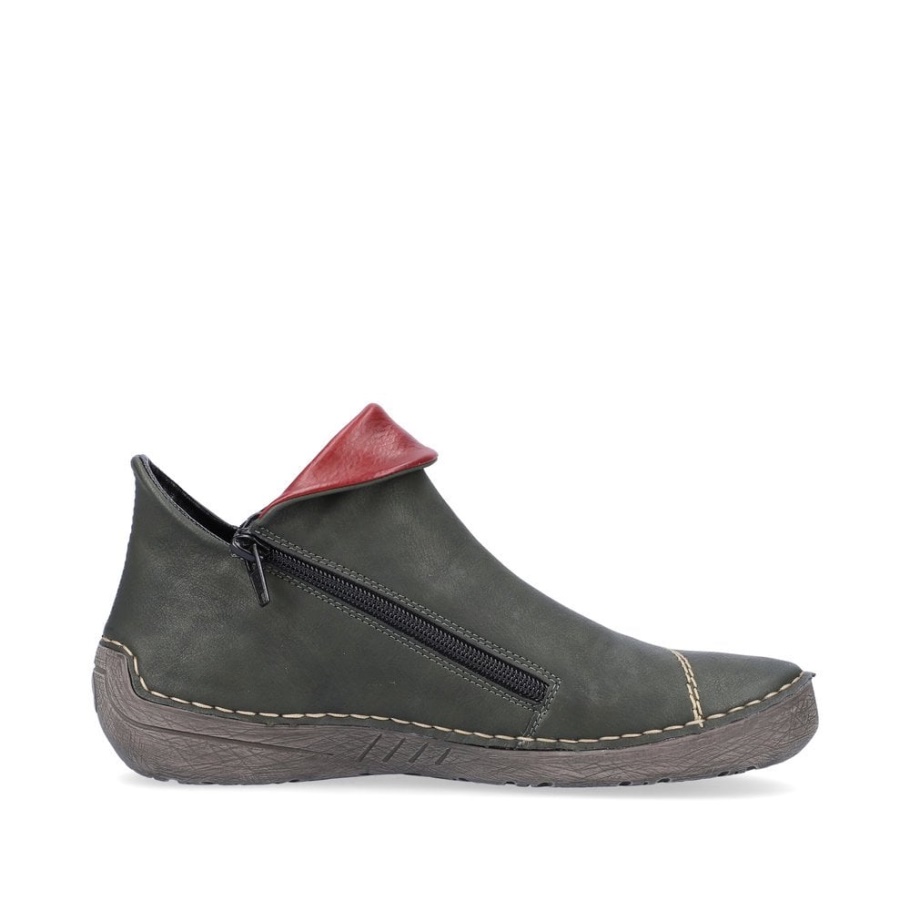 Rieker 72581-54 Damen Grüne Stiefeletten Grün