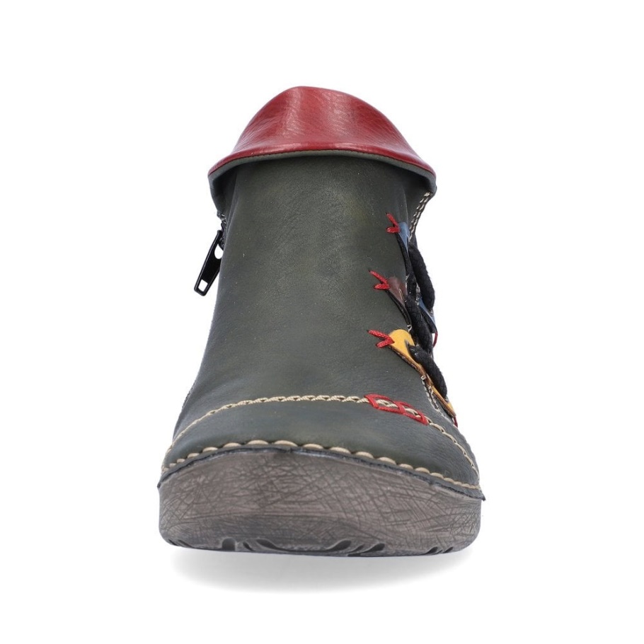 Rieker 72581-54 Damen Grüne Stiefeletten Grün