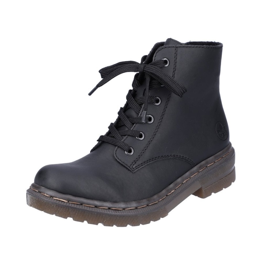 Rieker 78240 Damenstiefel Schwarz