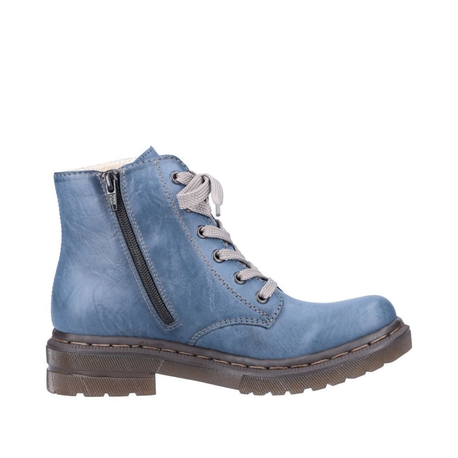 Rieker 78240 Damenstiefel Blau