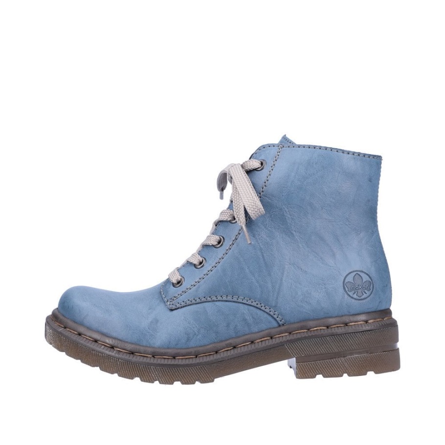 Rieker 78240 Damenstiefel Blau
