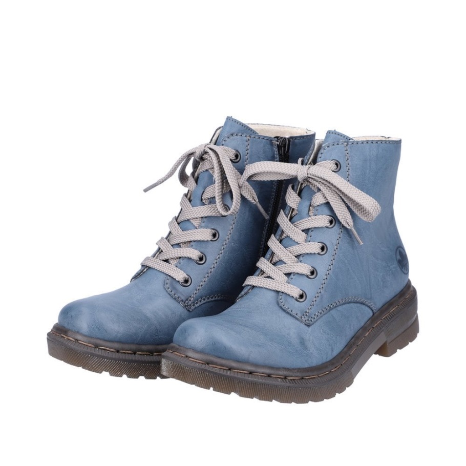 Rieker 78240 Damenstiefel Blau