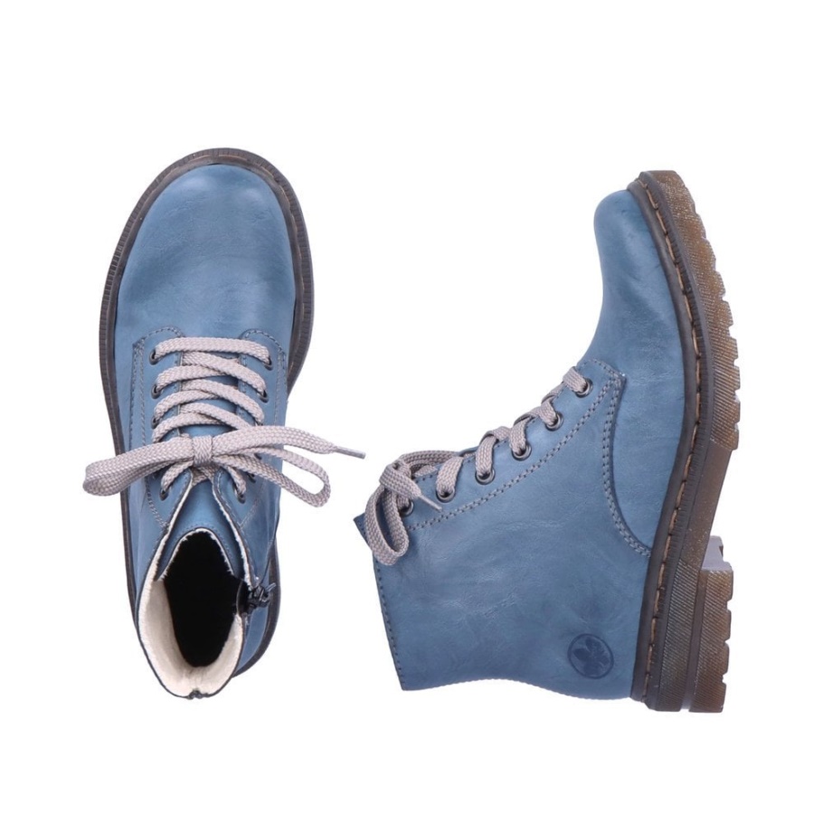 Rieker 78240 Damenstiefel Blau