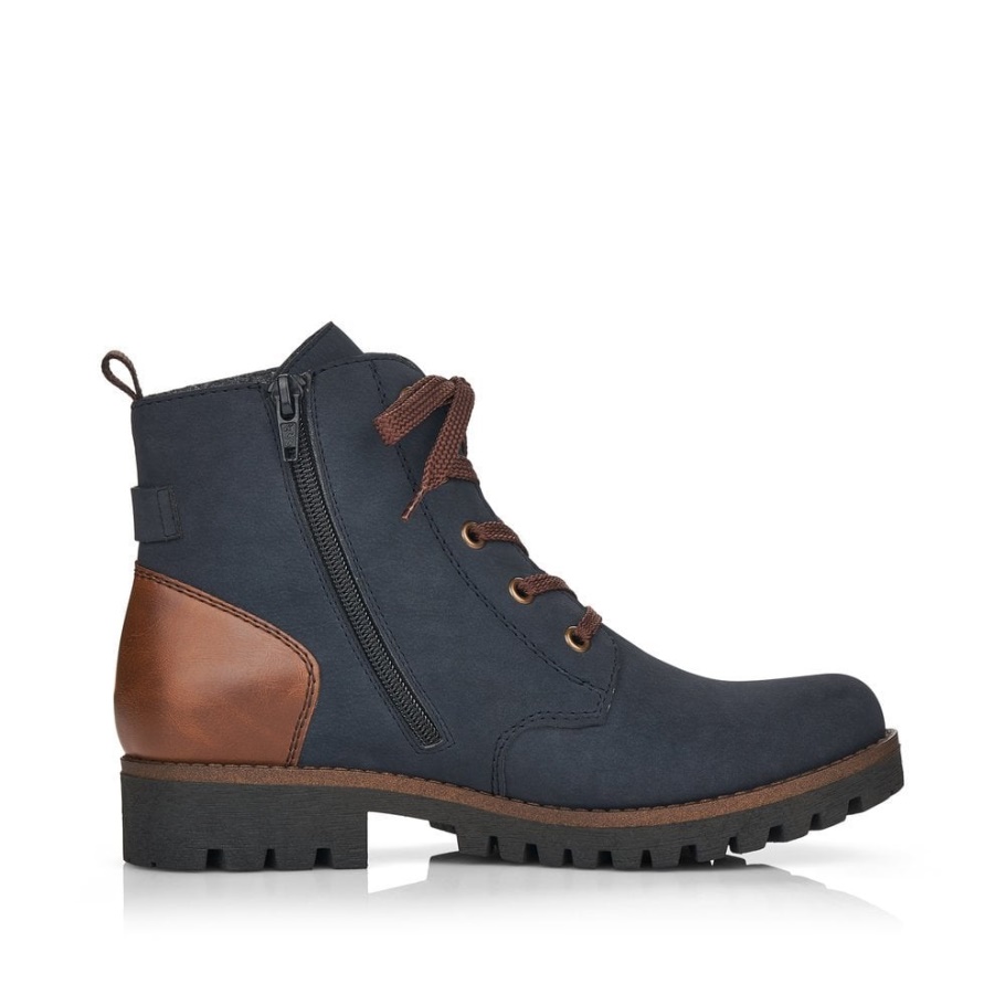 Rieker 78502 Damenstiefel Blau