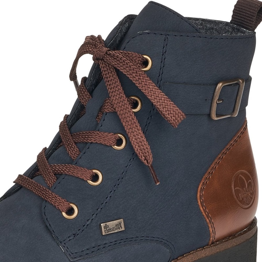 Rieker 78502 Damenstiefel Blau