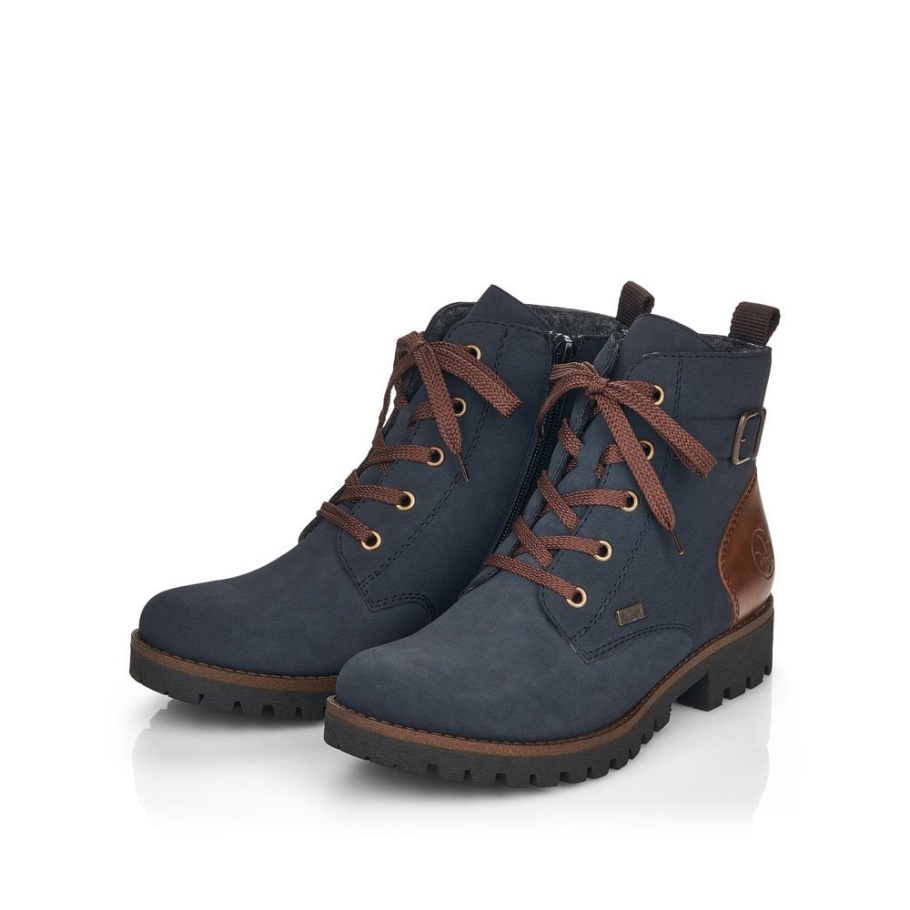 Rieker 78502 Damenstiefel Blau