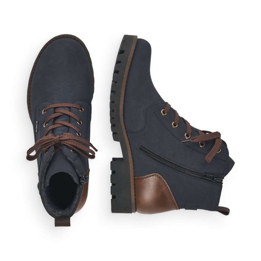Rieker 78502 Damenstiefel Blau