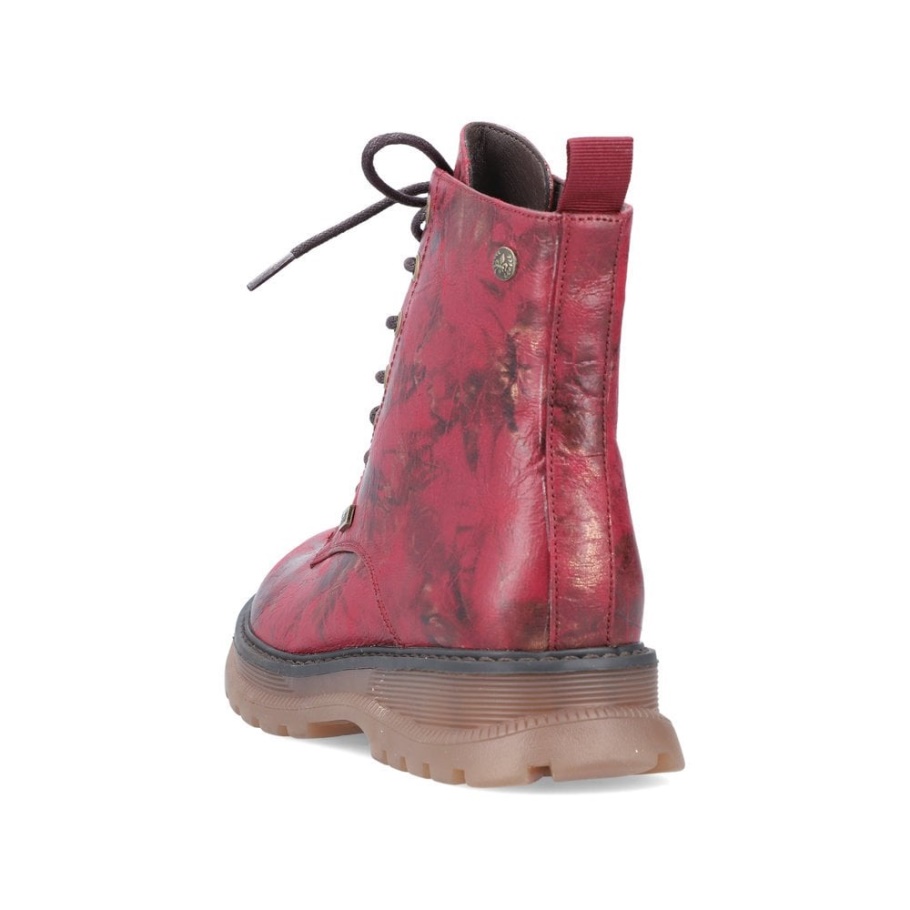 Rieker 92810 Damen Stiefel Rot