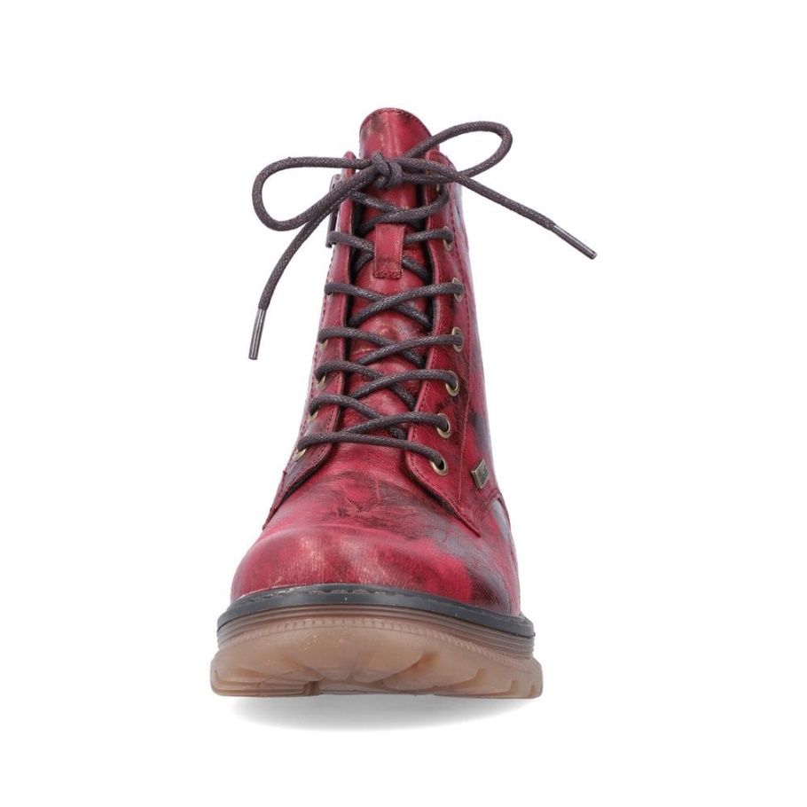 Rieker 92810 Damen Stiefel Rot