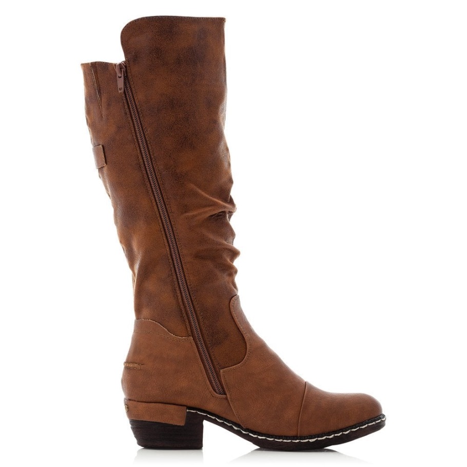 Rieker 93654-22 Damen Braune Kniehohe Stiefel