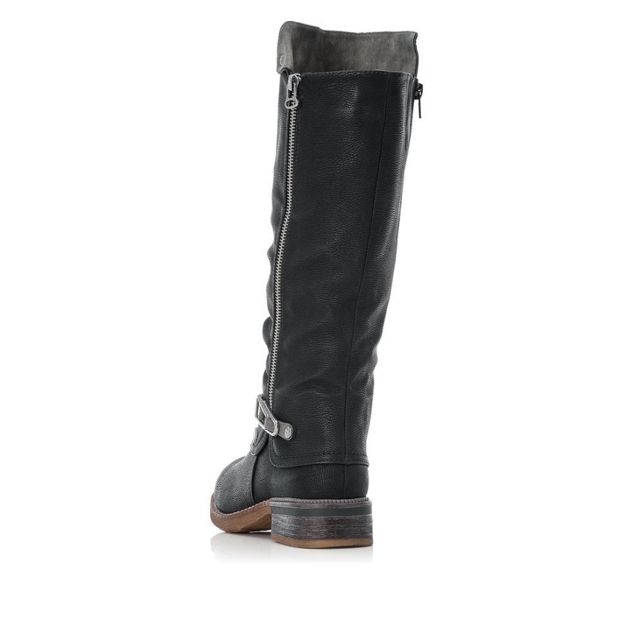 Rieker 94652 Damenstiefel Schwarz