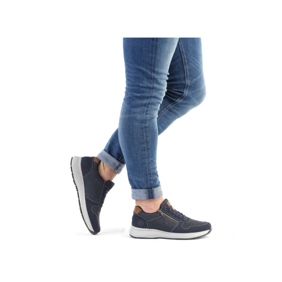 Rieker B7613 Herrenschuhe Blau
