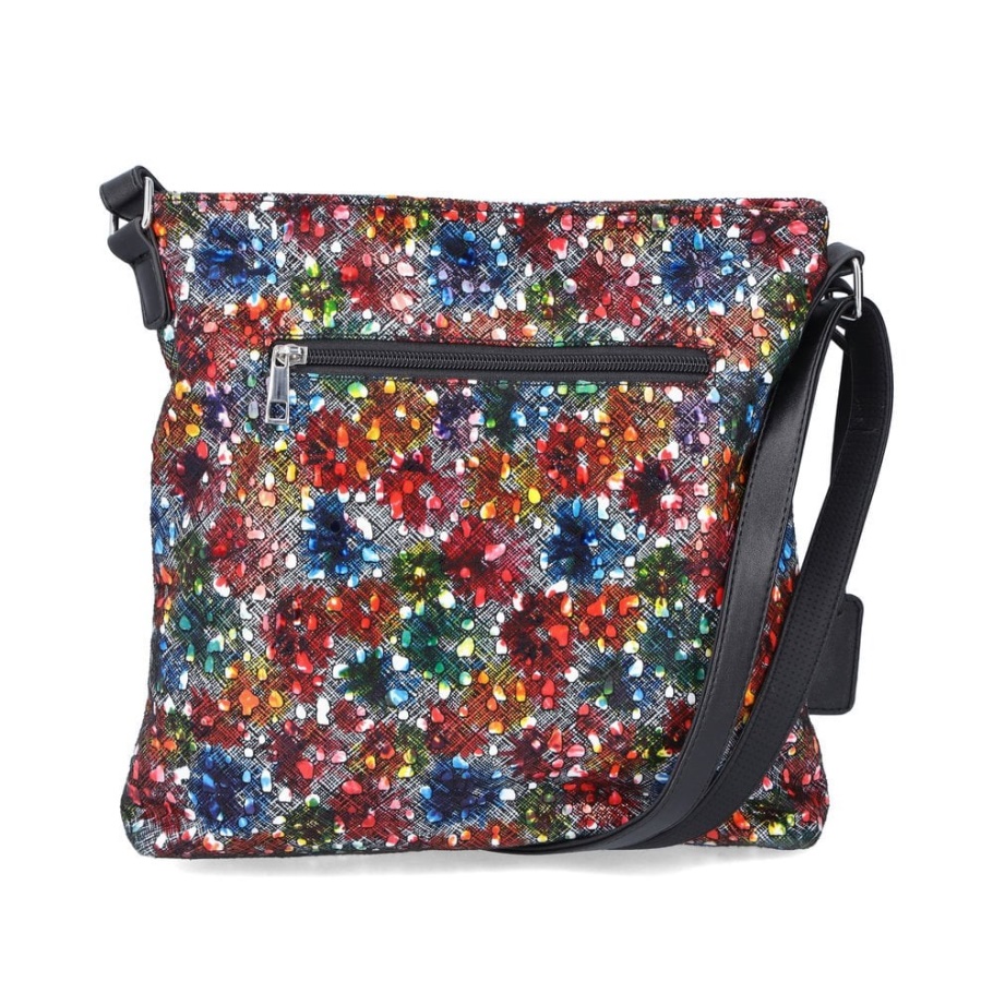 Rieker H1040-94 Damentasche Mit Mehreren Reißverschlüssen Metallic