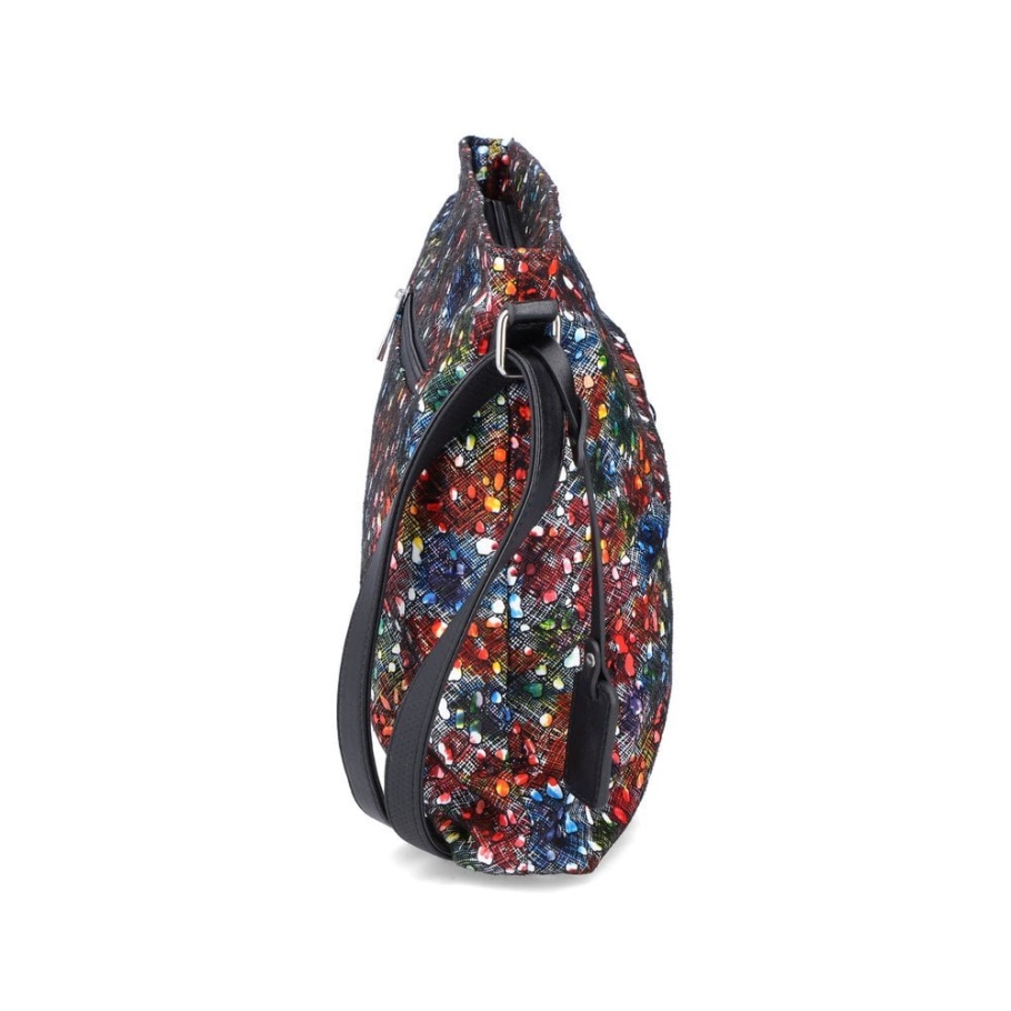 Rieker H1040-94 Damentasche Mit Mehreren Reißverschlüssen Metallic