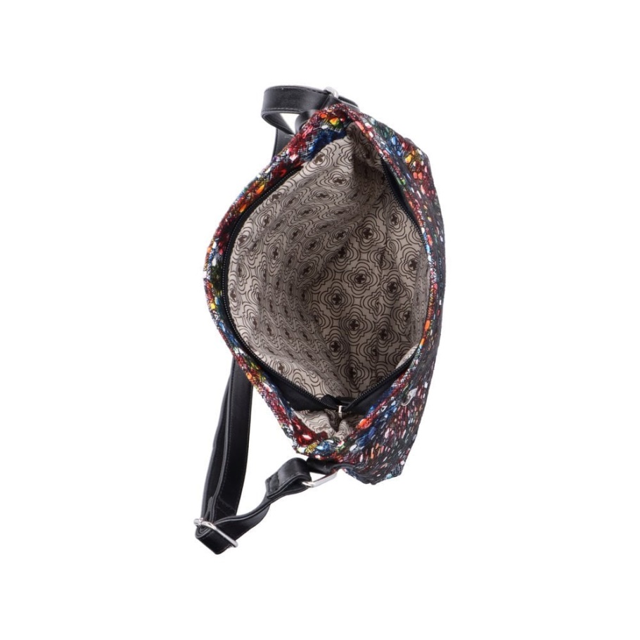 Rieker H1040-94 Damentasche Mit Mehreren Reißverschlüssen Metallic