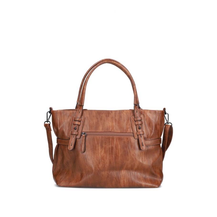 Rieker H1083-22 Damen Braun Reißverschluss Handtasche Braun