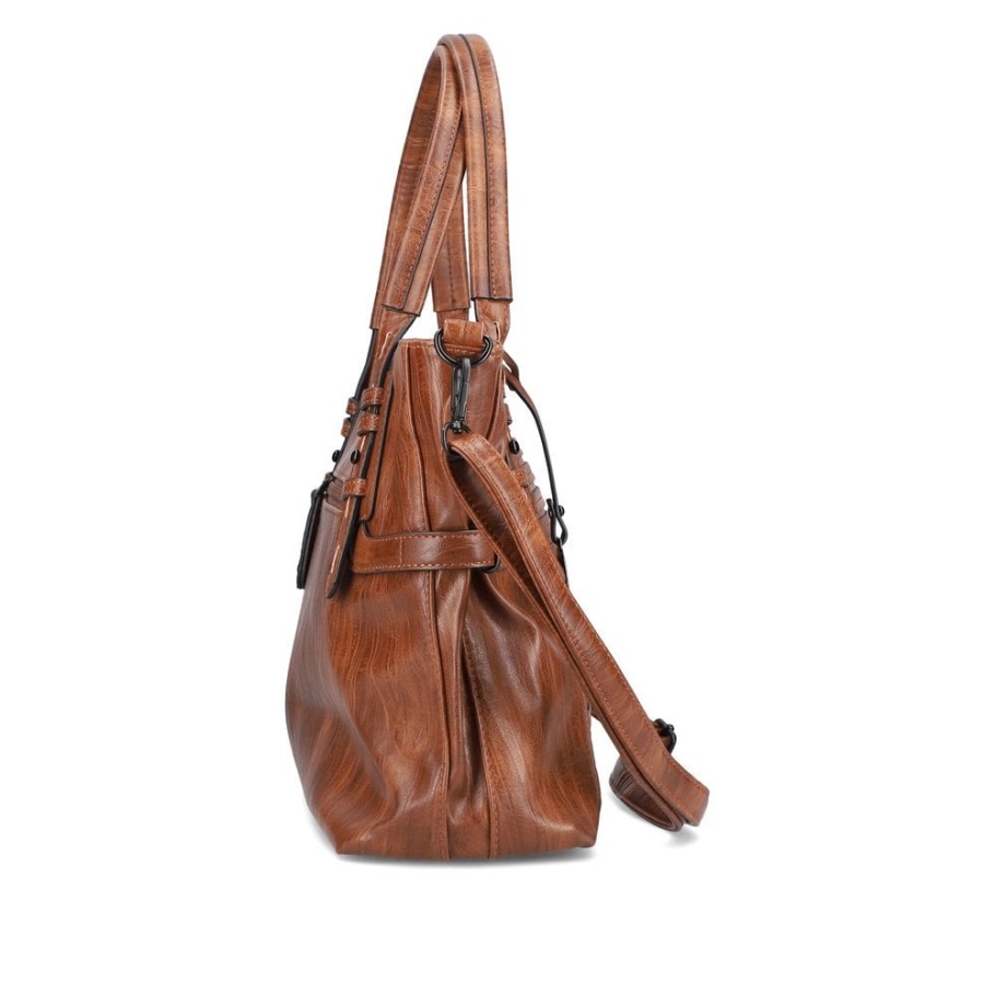 Rieker H1083-22 Damen Braun Reißverschluss Handtasche Braun