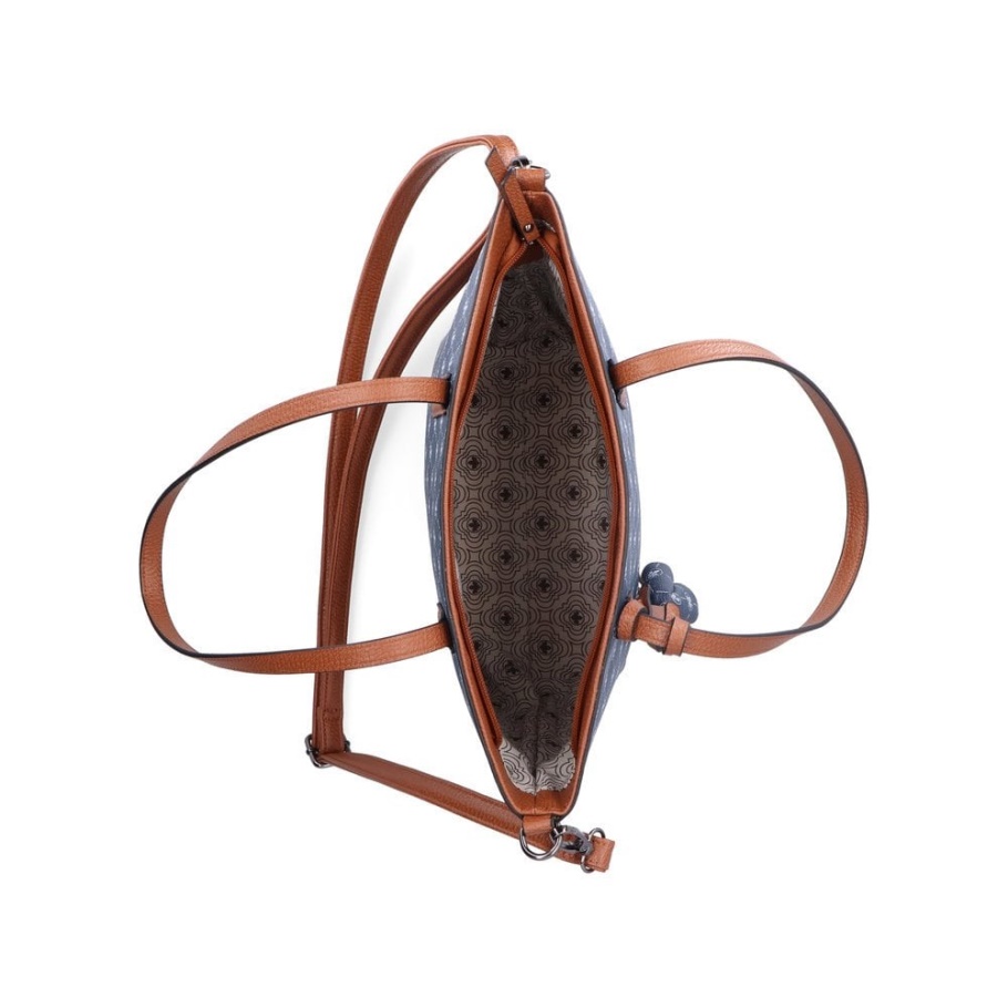 Rieker H1305-14 Damen Blau Reißverschlusstasche Blau