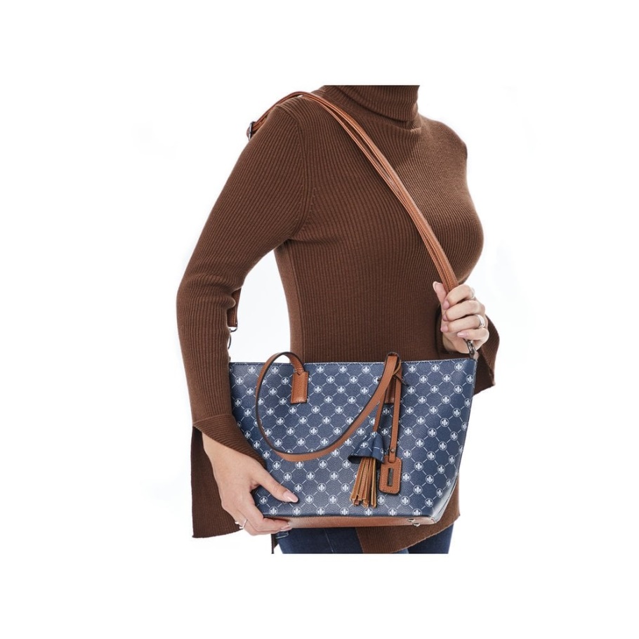 Rieker H1305-14 Damen Blau Reißverschlusstasche Blau