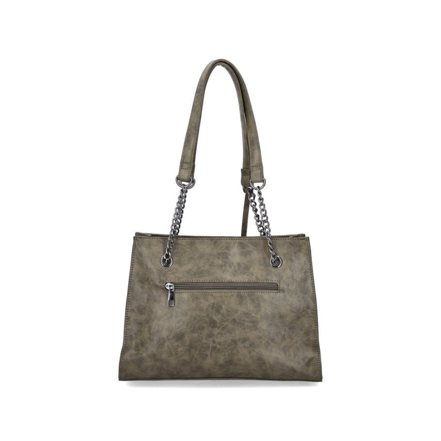 Rieker H1336-54 Damen Grün Reißverschluss Handtasche Grün