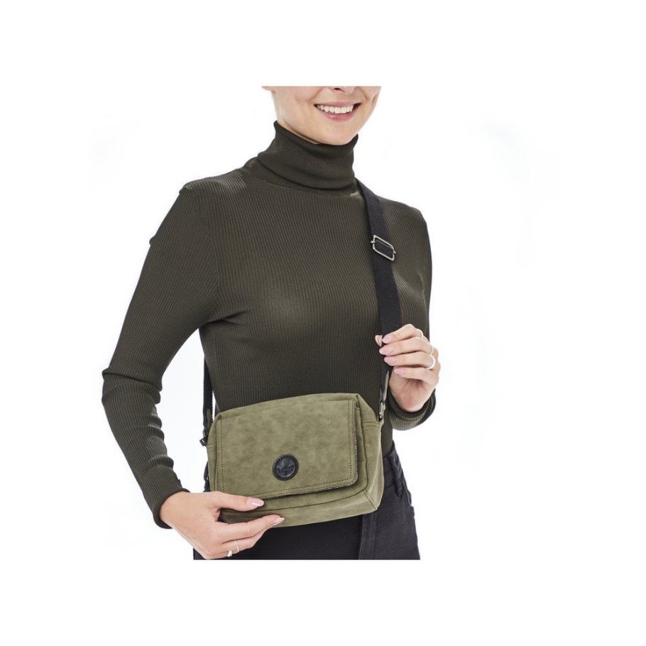 Rieker H1455-52 Damen Grün Reißverschluss Handtasche Grün