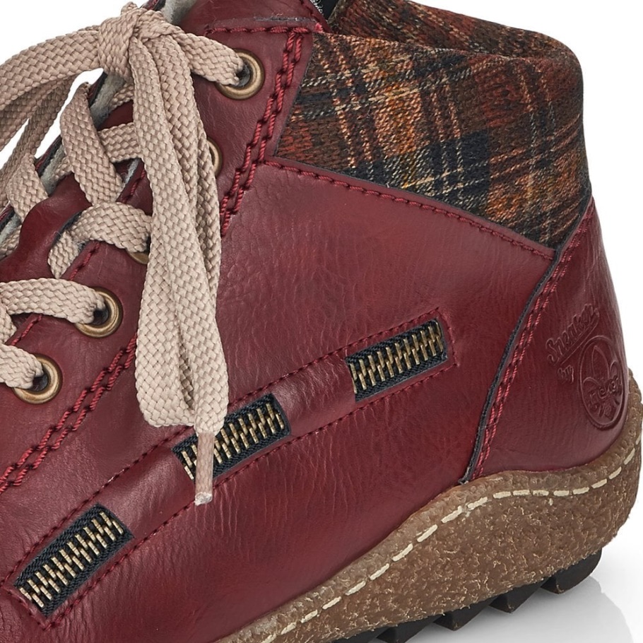 Rieker L7543 Damen Stiefeletten Rot