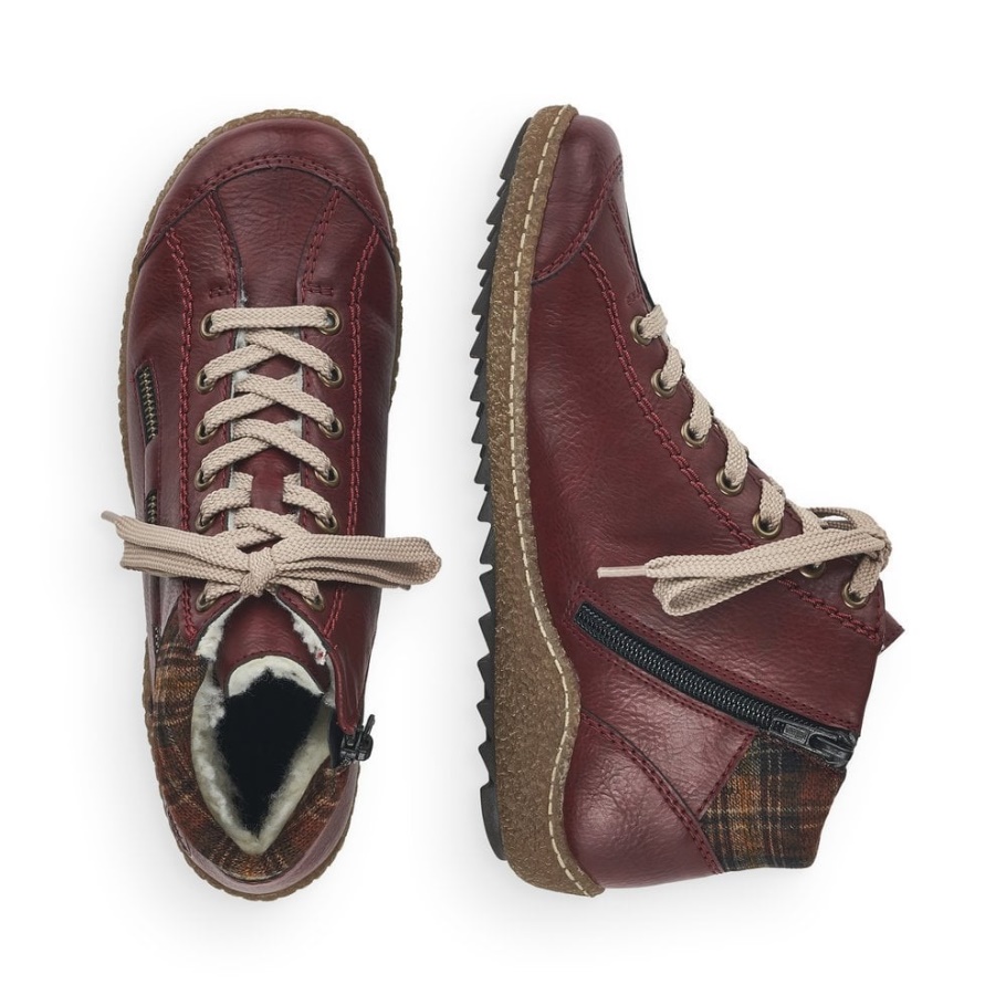 Rieker L7543 Damen Stiefeletten Rot