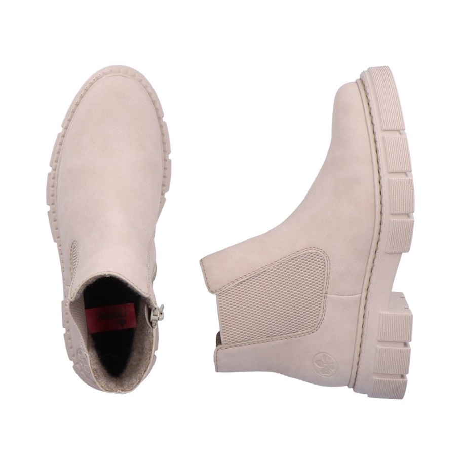Rieker M3854 Damenstiefel Weiß