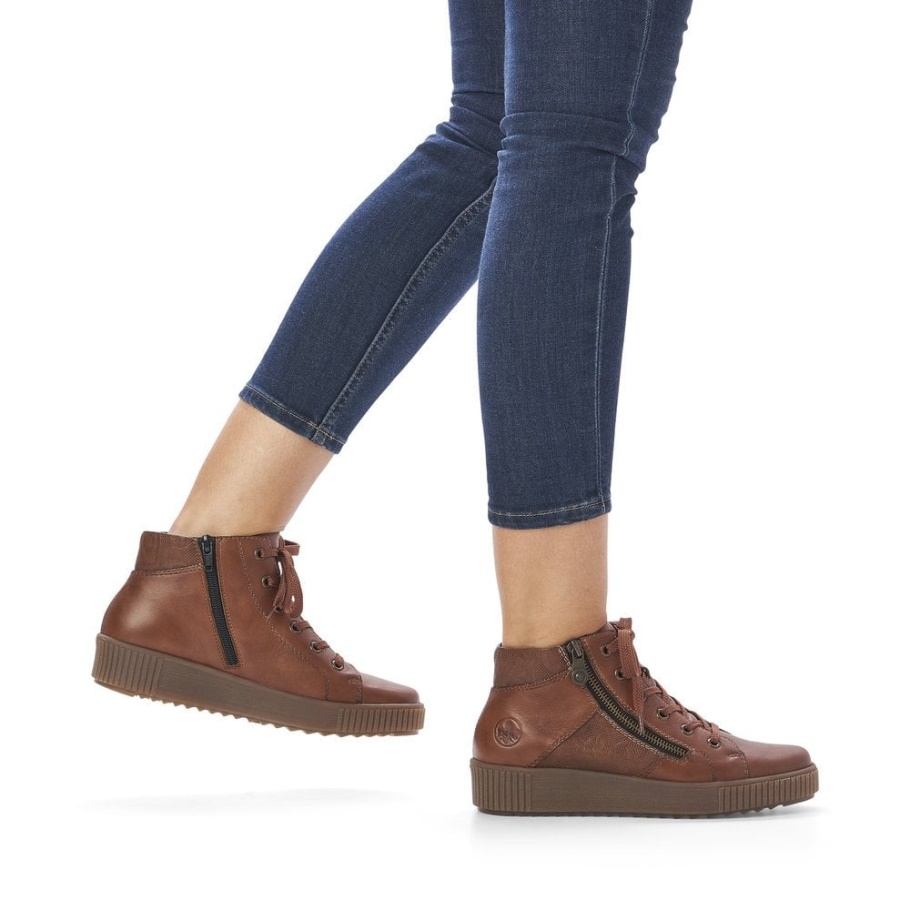 Rieker M6434 Damenstiefel Braun